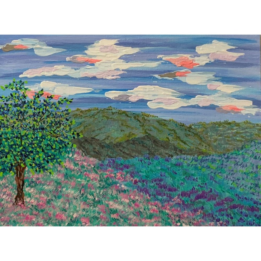 Pink Shades and Scapes Original Painting, Acrylic,
